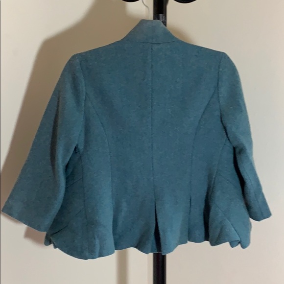 Tabitha Teal Cropped Wool Blazer - Picture 2 of 3